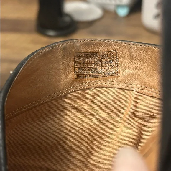 UGG Black Leather Ankle Boots - Picture 4 of 11